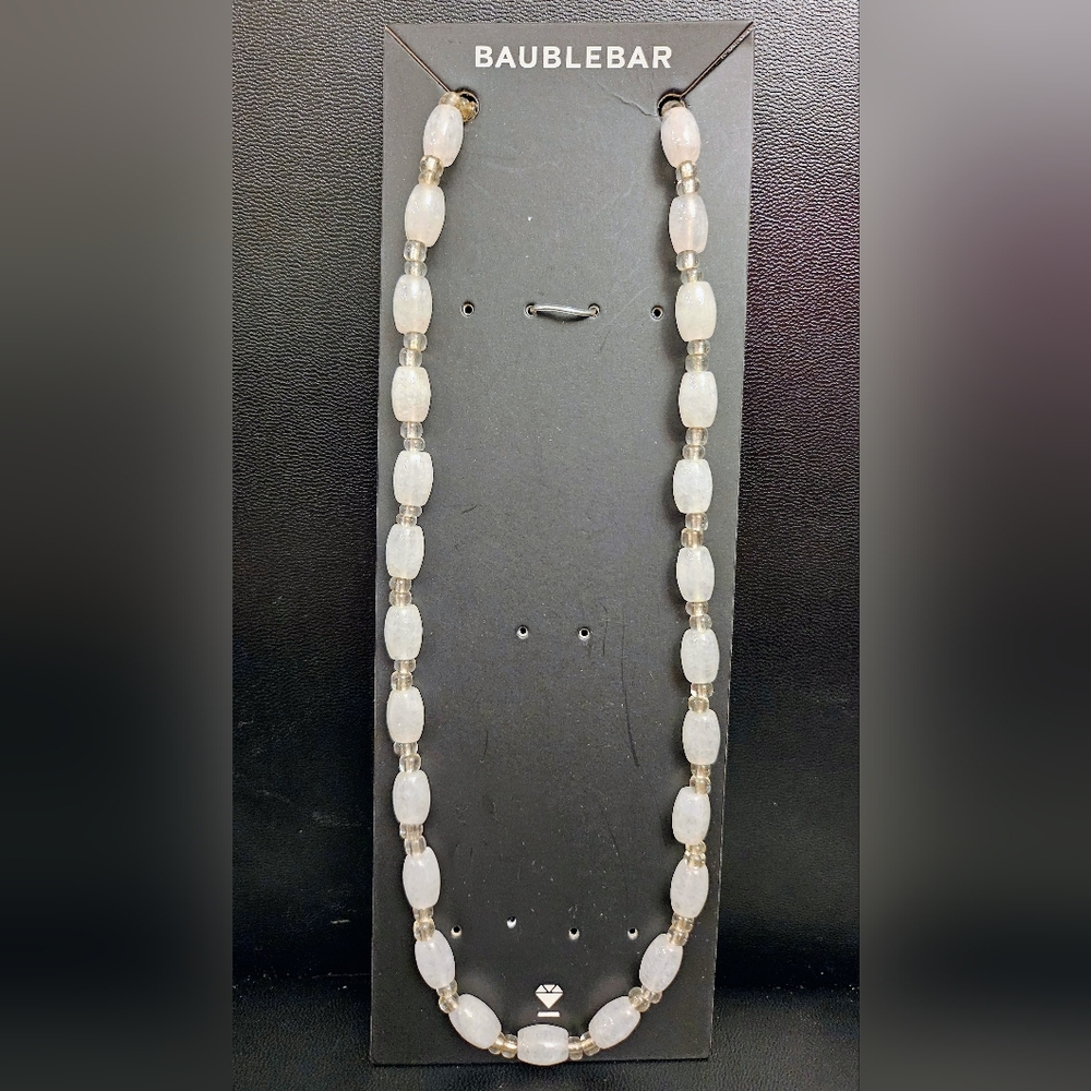 💯 BaubleBar White Quartz Beaded Necklace 💯 - Picture 3 of 5